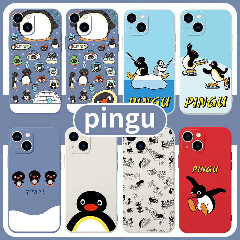 PINGU手机壳苹果14华为mate40企鹅家族iPhone13promax小企鹅OPPO动画vivo小米11卡通12可爱p40表情包30xr适用图片