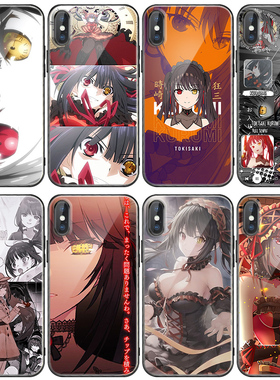 时崎狂三Kurumi手机壳适用苹果14plus约会大作战13pro夢魘opporeno8小米12玻璃套8华为p50一加9r vivoiqoo11