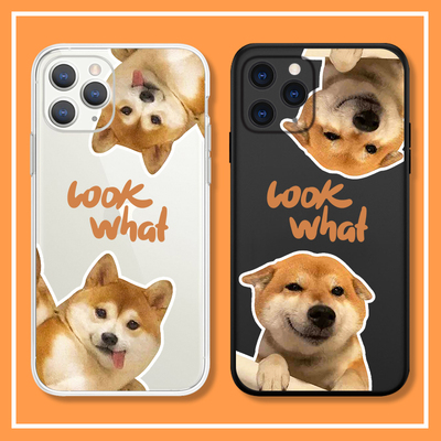 适用于小众搞怪柴犬iPhone14Pro苹果13小米12s情侣手机壳华为mate50p40p30恶搞nova10se创意oppoReno9一加10t