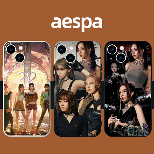 aespa手机保护壳适用OPPOReno7柳智敏4/5/6/7/8/9金玟庭Pro/Pro+/SE韩国5G版Z/2/3女团plus/VIVO同款iphone苹
