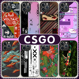 csgo手机壳苹果14华为mate60周边iPhone15Promax小米13印花集OPPO游戏vivo贴纸12cs40go11反恐精英30野荷50xr