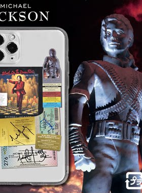 迈克尔杰克逊mj透明华为小米OPPO红米realme三星vivo一加iQOO78手机壳适用苹果13iPhone12promax14plus11xr15