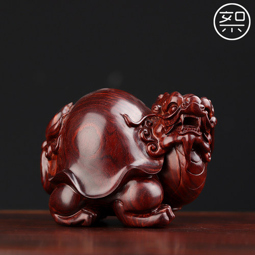 ​印度小叶紫檀大龙龟摆件