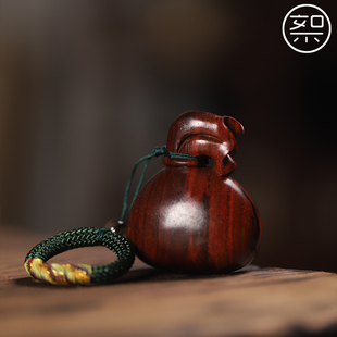 絮旧印度小叶紫檀钱袋子手把件檀香紫檀守财盘玩送礼长辈老人红木