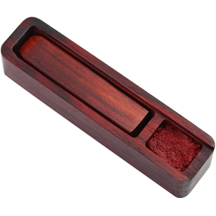 絮旧 印章盒套装 印度小叶紫檀木私人姓名手章定刻名字刻章中国风