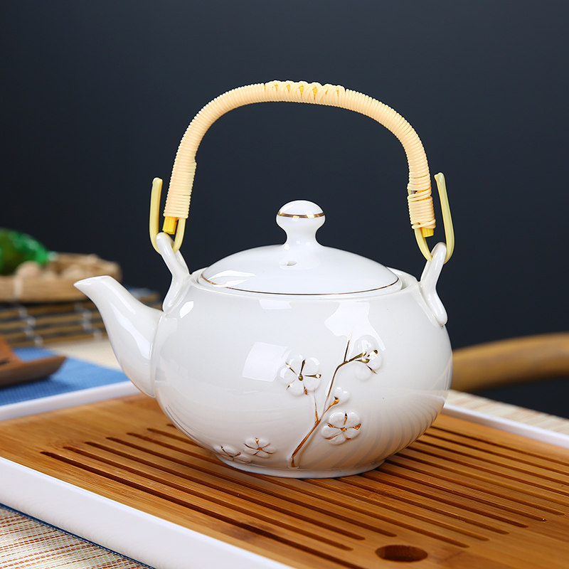 毅煊高档提梁壶家用陶瓷泡茶壶简约小清新窑变功夫单壶带过滤耐热