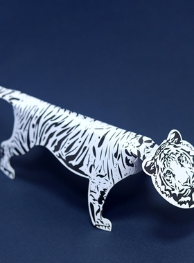 纸扎老虎烧纸白虎纸立体老虎立体纸扎老虎装饰品