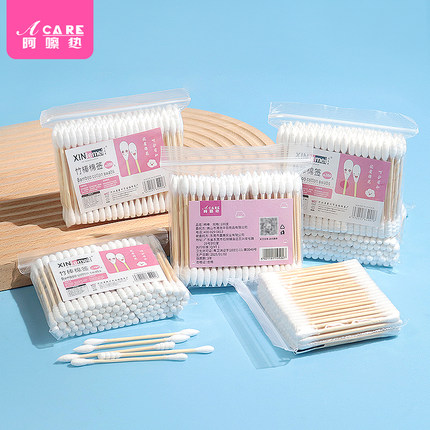 《棉签/日用/袋装A1pq801-清洁棉签尖头圆双头螺旋头家用易上