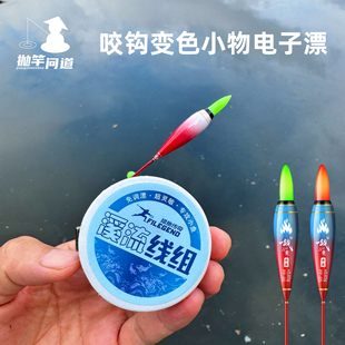 抛竿问道咬钩变色小物夜光漂钓组主线组免调漂电子浮漂浮标小物钓
