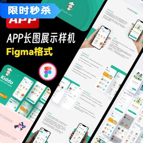手机APP作品长图H5作品UI展示样机figma格式模板设计fig素材