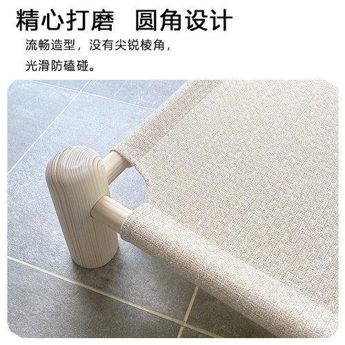 狗狗吊床宠物木床狗床实木款法斗睡觉行军床泰迪床离地猫吊床猫窝