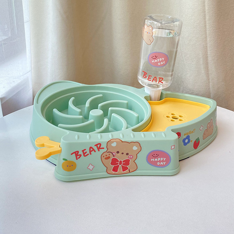 慢食碗狗猫咪防噎饭盆宠物缓食盆狗狗饭盆喝水一体狗盆狗碗防吃快