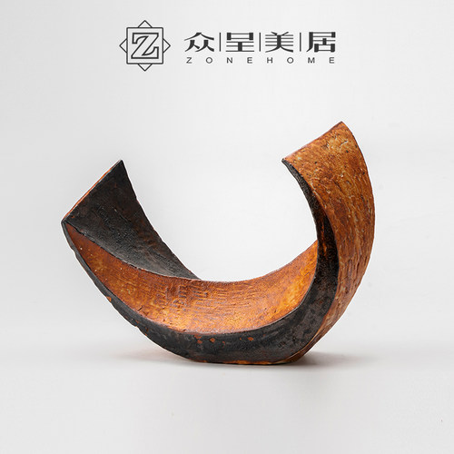 陶瓷新中式简约样板间艺术摆件
