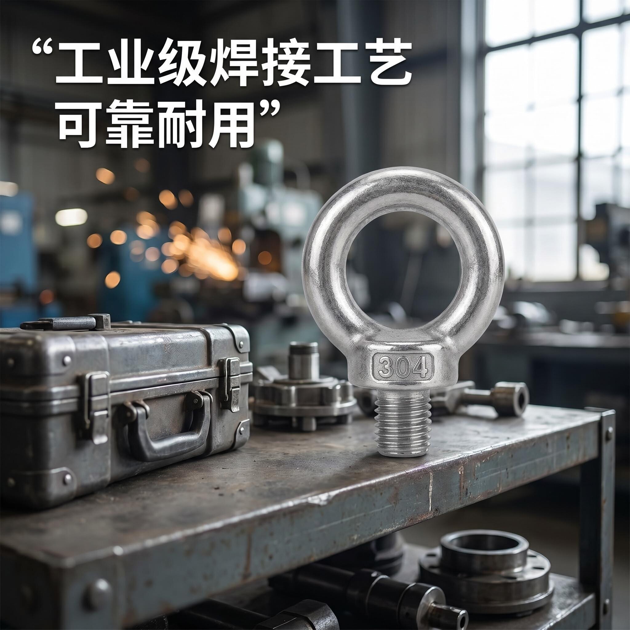304吊环螺丝腾跃不锈钢细牙吊丝图片