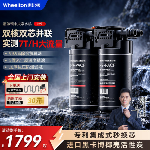惠尔顿M9全屋中央净水器双罐双芯