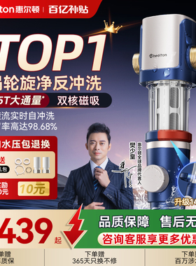 惠尔顿前置过滤器家用反冲洗超15T大通量净水器p0038max自动清洗