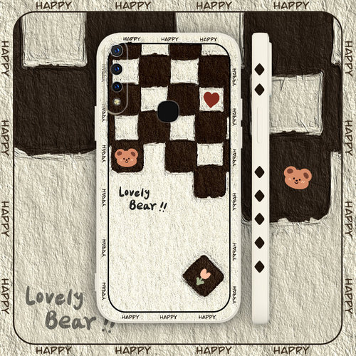 vivo饼干格子直角y85a女生手机壳