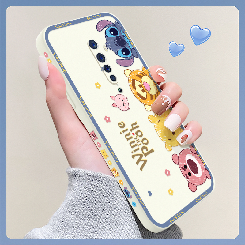 opporeno2手机壳卡通液态硅胶