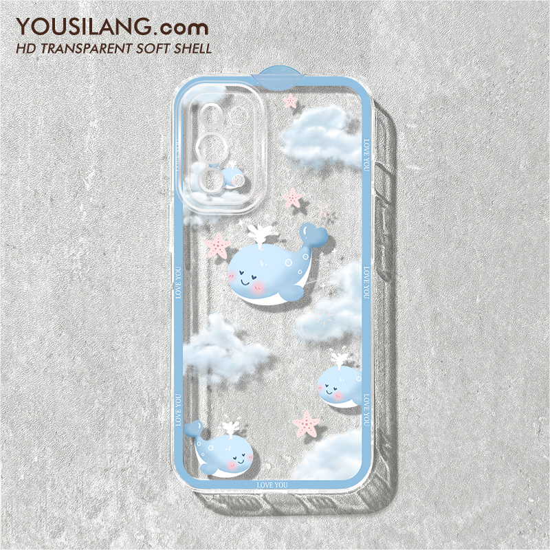 opporeno5G4235喷水蓝鲸透明