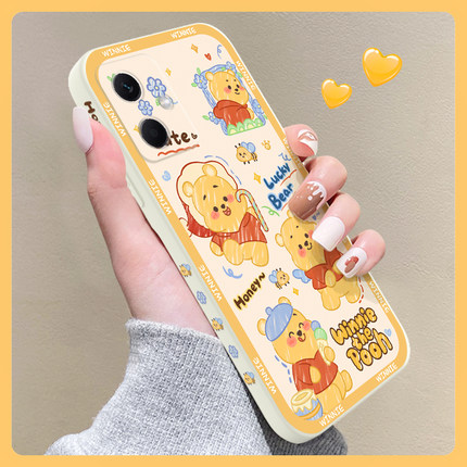 卡通涂鸦小熊适用红米note12手机壳note11/12pro可爱NT10/9/8液态硅胶12pro+超薄防摔NT7新款软redmi女保护套