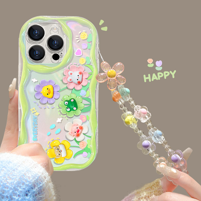 opporeno9手机壳reno8/7pro新款reno6pro立体公仔Reno5/4/3链条欧珀r17透明硅胶r15奶油纹OPPO女生软套G5910