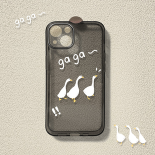 8plus网红xr防摔Xsmax女高级6 6s创意6SP保护套C3917 鸭鸭成群适用苹果11手机壳12promax透黑13pro新款 个性