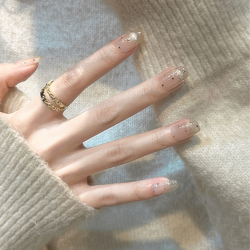 白月光猫眼波点亮片爆闪穿戴甲