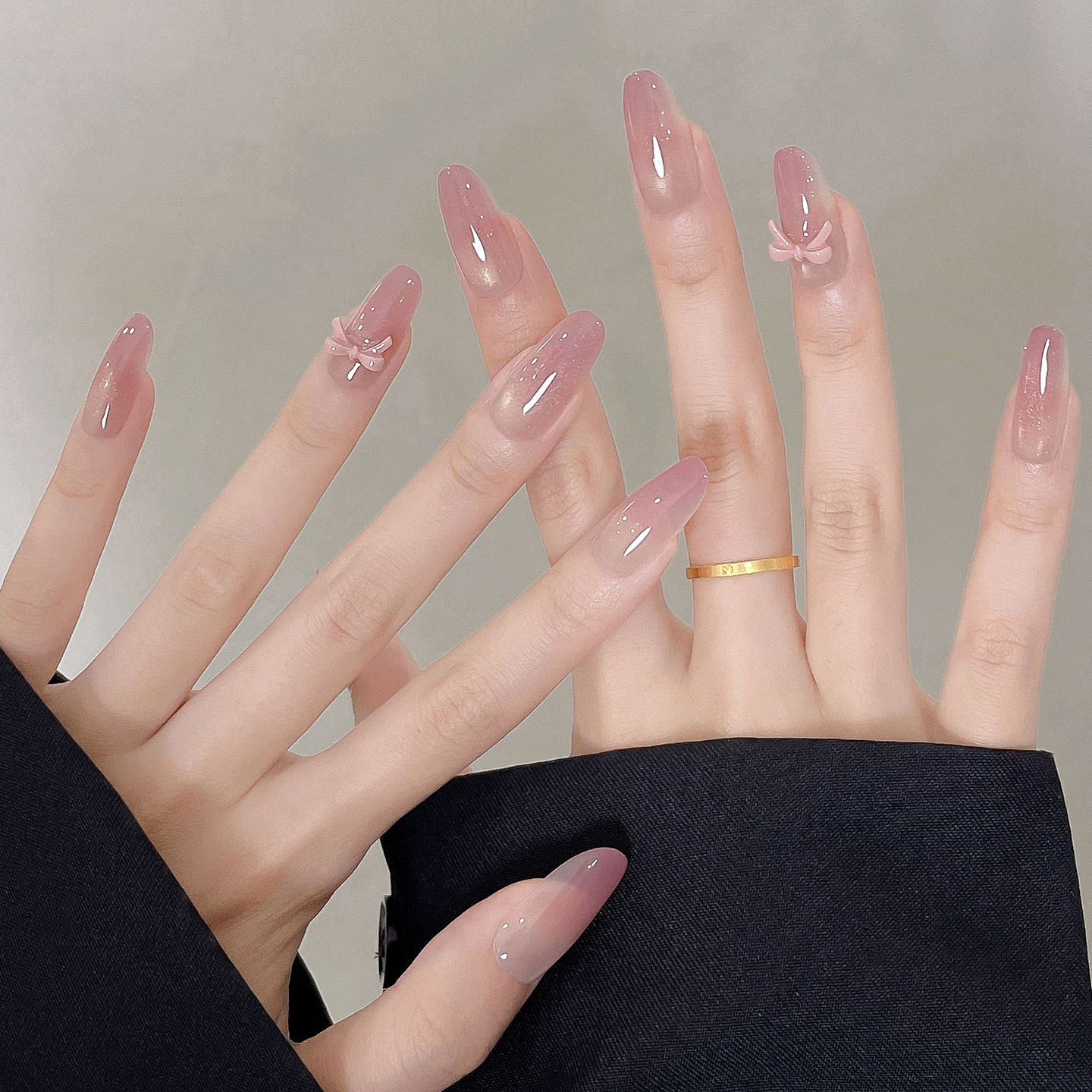 纯手工穿戴美甲中长款粉色甜美蝴蝶结2026新款高级感猫眼指韵绮梦,彩妆/香水/美妆工具,穿戴甲/甲片,淘宝优惠券,粉丝福利购,淘宝优惠卷
