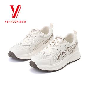 意尔康女鞋夏季2025新款运动鞋网面透气小白鞋轻便休闲鞋舒适跑鞋