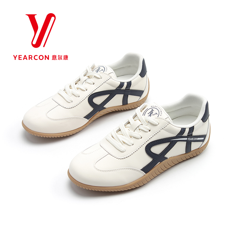 意尔康女鞋2025新款秋季德训鞋女舒适软底百搭休闲鞋潮时尚运动鞋