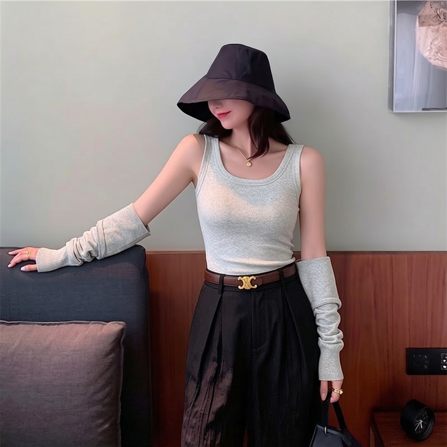 严选纯棉大码吊带背心女春夏季百搭外穿显瘦胖mm内搭打底无袖上衣