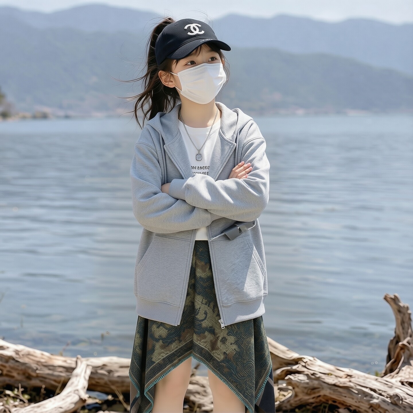 灰色连帽卫衣女韩系慵懒开衫