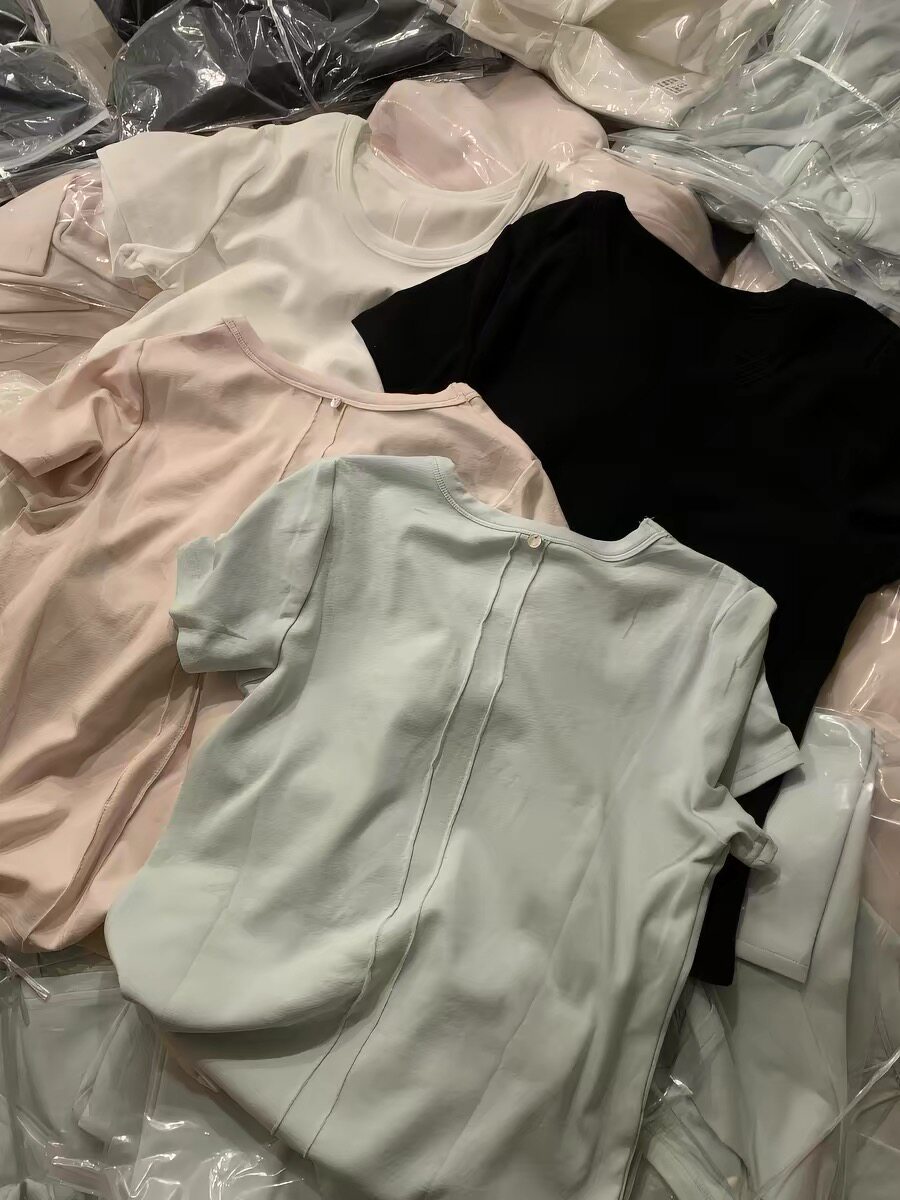 高品质天丝棉正肩短袖后背一根筋-528