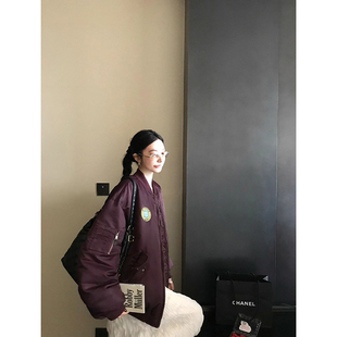 杨超越同款bomber飞行员夹克男女冬季潮牌夹棉棒球服ma1外套棉服