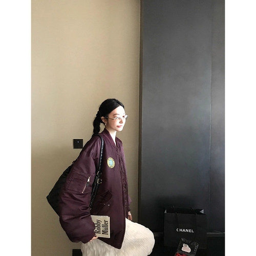 杨超越同款bomber飞行员夹克男女