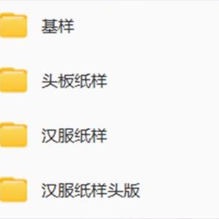 汉服制作教程打版图纸样自制裁剪设计电子版唐装中衣图案素材古装