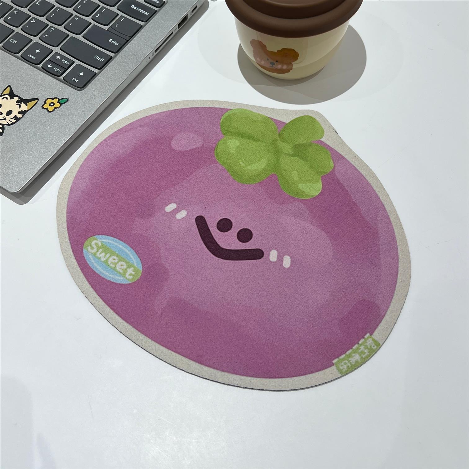 可爱异型鼠标垫防滑加厚水果创意ins趣味办公游戏工位布置鼠标垫