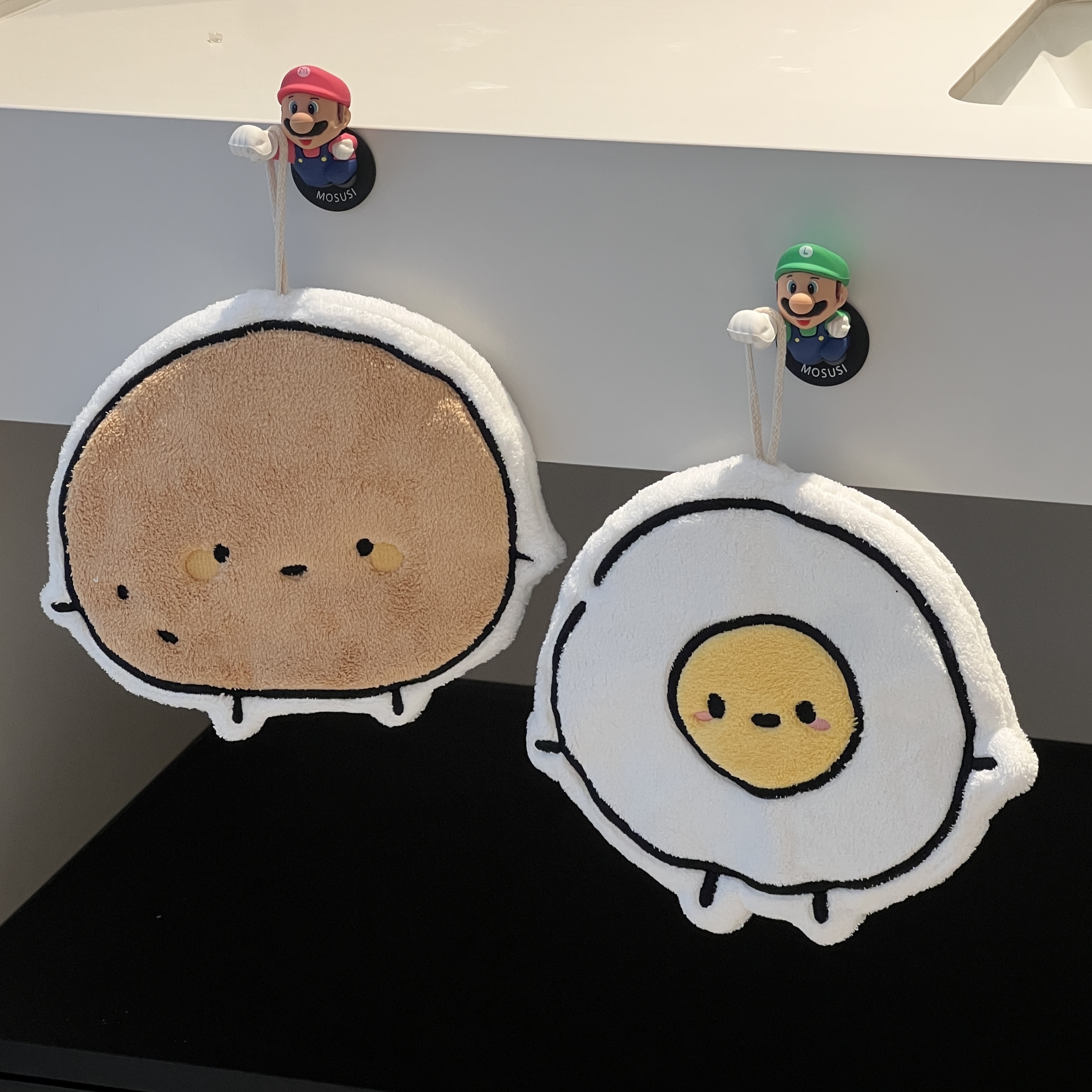 可爱蔬菜擦手巾加厚超强吸水可爱卡通擦手巾珊瑚绒小方巾厨房浴室