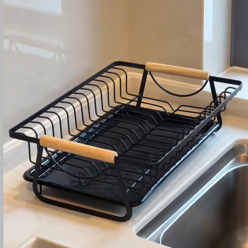 ANNAHOUSE日式厨房沥水碗碟架 台面碗筷柜滤水置物架碗碟收纳篮