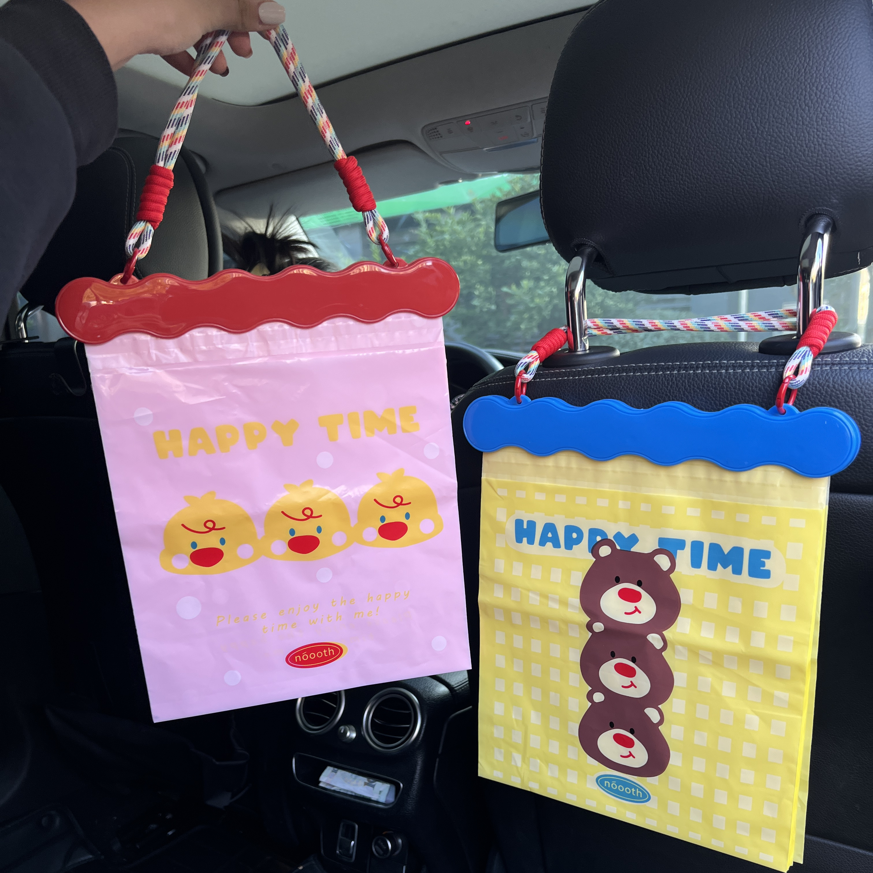 可爱车载垃圾袋粘贴式车用垃圾桶便携式车上收纳一次性挂式清洁袋