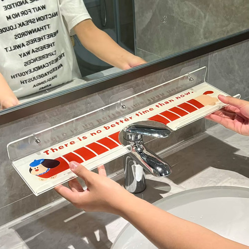 ANNAHOUSE卫生间洗漱台水龙头置物架壁挂浴室洗手台洗手间收纳架