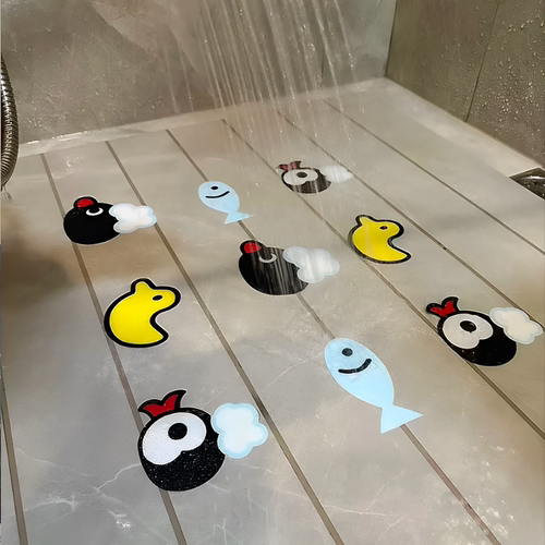 pingu联名浴室防滑贴片卫生间洗澡淋浴房浴缸地板瓷砖卡通防滑条