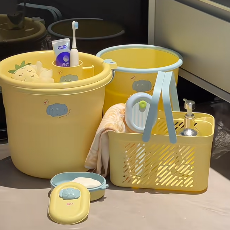 开学季学生宿舍洗漱套装洗澡桶盆高颜值三件套脸盆开学住校用品