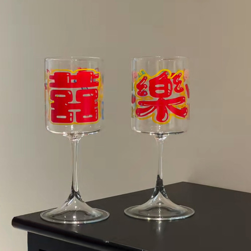 ANNAHOUSE原创设计师结婚订婚DIY日子定制敬酒杯香槟鸡尾酒红酒杯