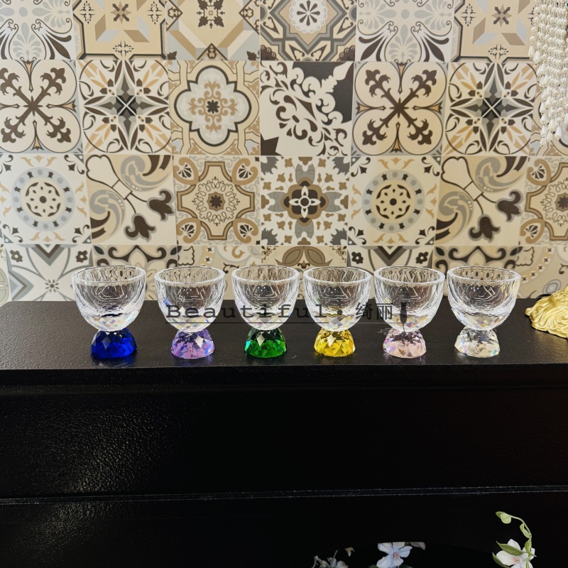 拍一发六礼盒装-轻奢中式一两耐热酒杯水晶玻璃加厚品鉴杯