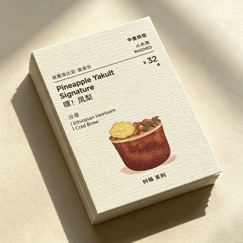 咖啡奶茶手冲豆风味名片定制图片