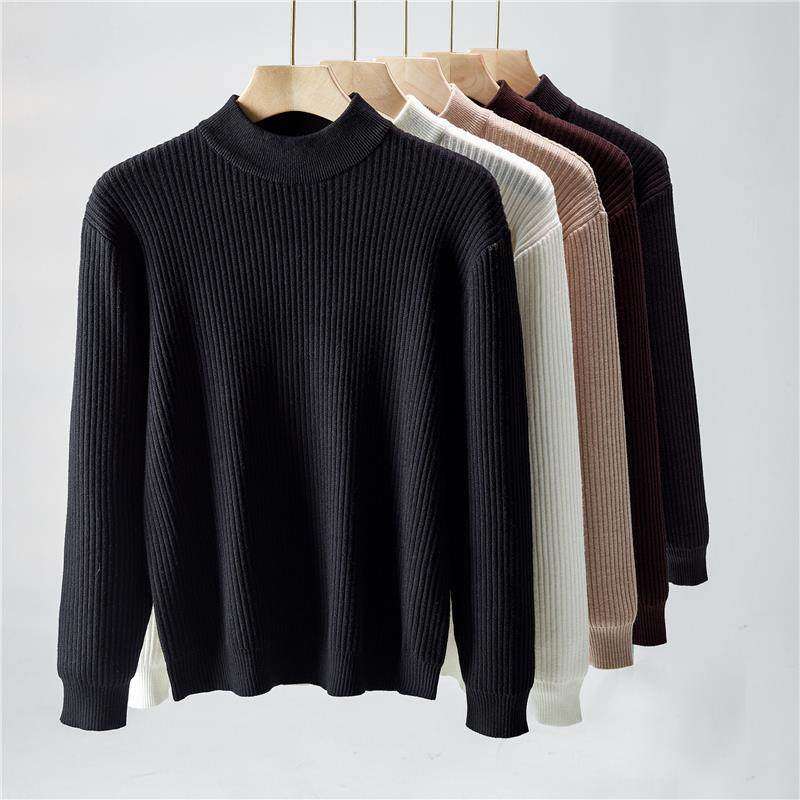 2026春秋新款中领毛衣半高领套头针织衫打底衫潮流时尚百搭男毛衫,男装,针织衫/毛衣,淘宝优惠券,粉丝福利购,淘宝优惠卷
