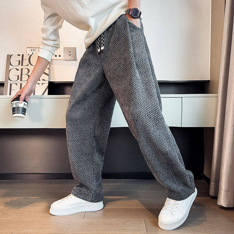2026春秋运动直筒裤男宽松阔腿裤潮流时尚百搭男裤高级潮牌休闲裤