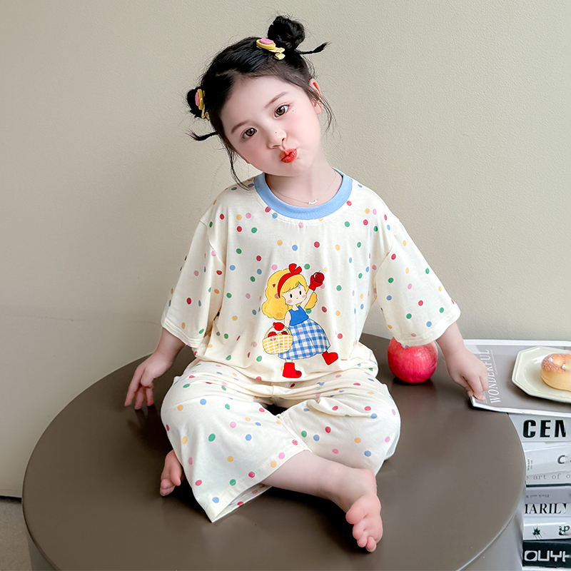 莫代尔儿童睡衣女童夏季薄款