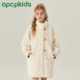 OPCP儿童皮草外套2025秋冬新款 女童仿水貂毛小女孩毛毛大衣中长款